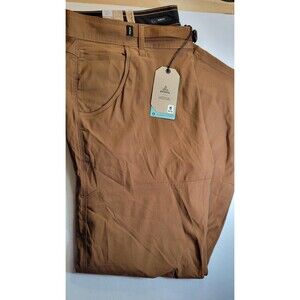 prAna Stretch Zion Slim Pant II Mens 42x32 NWT Sepia Brown Hiking Cargo